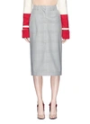 CALVIN KLEIN COLLECTION Houndstooth check plaid wool pencil skirt