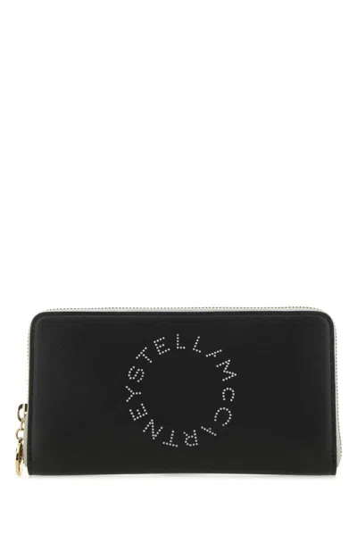 Stella Mccartney 'continental Logo' Wallet In Black