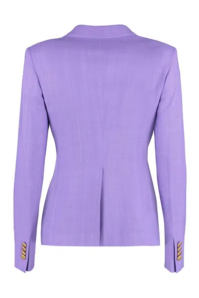 Tagliatore J-alicya Double-breasted Jacket In Purple