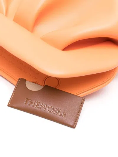 Themoirè Tia Vegan Leather Clutch Bag In Orange