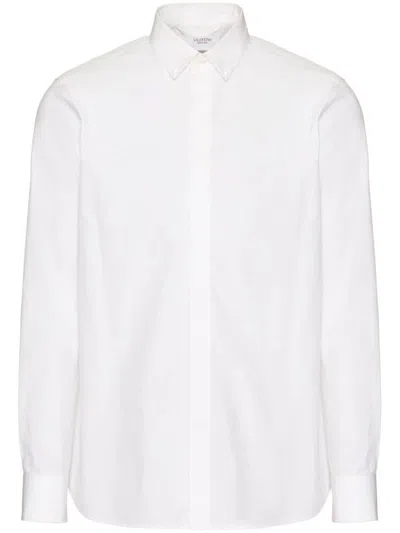 Valentino Rockstud Cotton Shirt In White