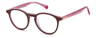 Polaroid Eyeglasses In Burgundy Pink