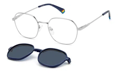 Polaroid Eyeglasses In Ruthenium Blue
