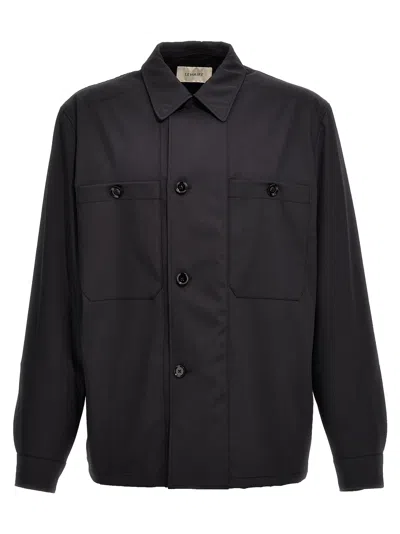 Lemaire Overshirt Soft Military In Black