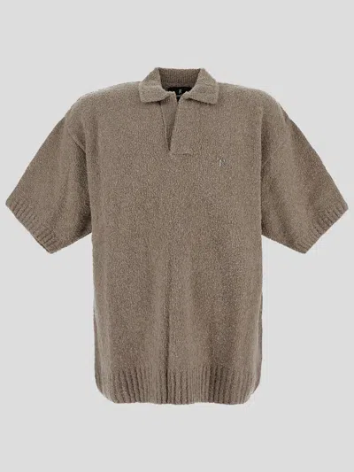 Represent Wool Polo In Beige