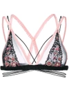 FOR LOVE & LEMONS strappy embroidered bra,SKBR1161E12319182