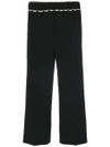 RED VALENTINO RED VALENTINO WIDE LEG CROPPED TROUSERS - BLACK,NR0RB0Y02EU12313098