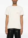 Gallery Dept. Property Stencil Logo-print Distressed Cotton-jersey T-shirt In Antique White