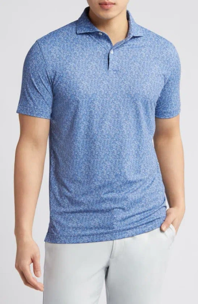Peter Millar Men's Crown Crafted Fields Of Carlsbad Performance Jersey Polo Shirt In Blue Pearl