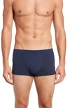 Hanro Superior Cotton-blend Boxer Briefs In Midnight