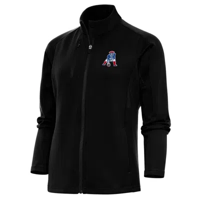 Antigua Black New England Patriots Throwback Logo Generation Full-zip Jacket