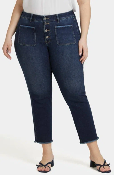 Nydj Marilyn Geometric Tape Patch Pocket Ankle Jeans In Lotus Gardens