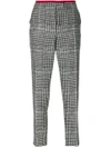 FENDI FENDI DOGTOOTH TAPERED TROUSERS - BLACK,FR6105A0MS12287041