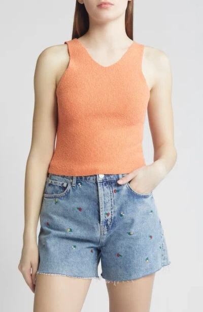 Rails Ally Crop Sweater Tank In Persimmon