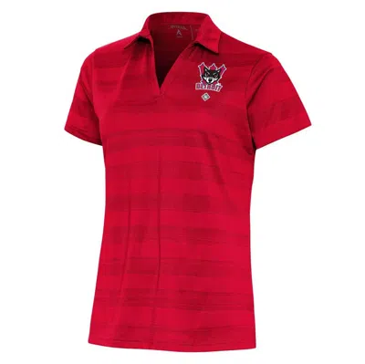 Antigua Red Detroit Wolves Compass Polo