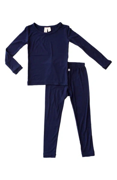 Kyte Baby Kids' Fitted Two-piece Pajamas In Navy