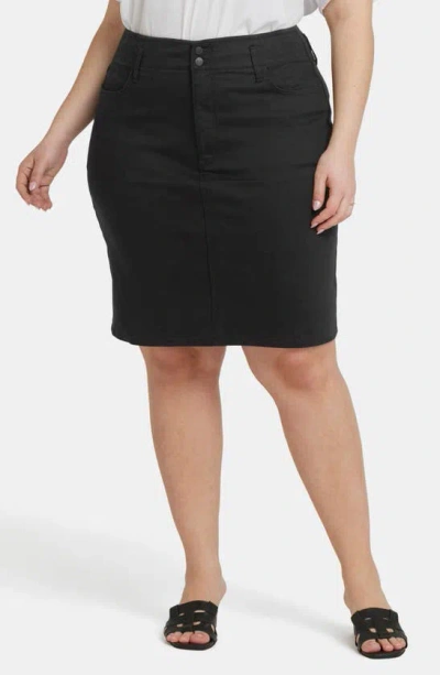 Nydj Hollywood Pencil Denim Skirt In Black