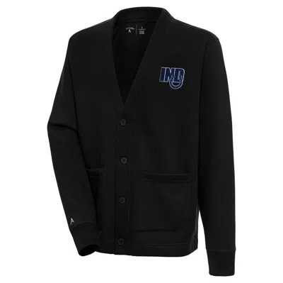 Antigua Black Indianapolis Colts Victory Button-up Cardigan