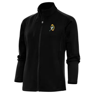 Antigua Black Green Bay Packers Throwback Logo Generation Full-zip Jacket