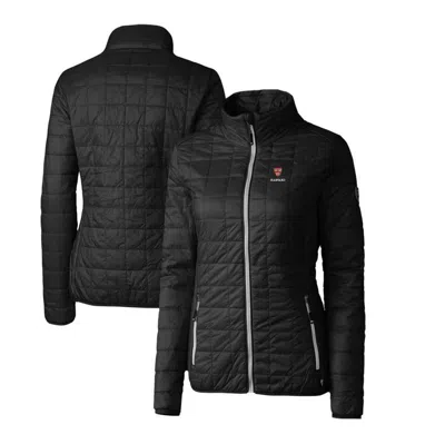 Cutter & Buck Black Harvard Crimson Rainier Eco Insulated Puffer Full-zip Jacket