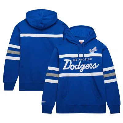 Mitchell & Ness Royal Los Angeles Dodgers Head Coach Pullover Hoodie
