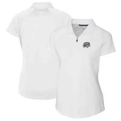 Cutter & Buck White Omaha Storm Chasers Forge Drytec Raglan Stretch Polo