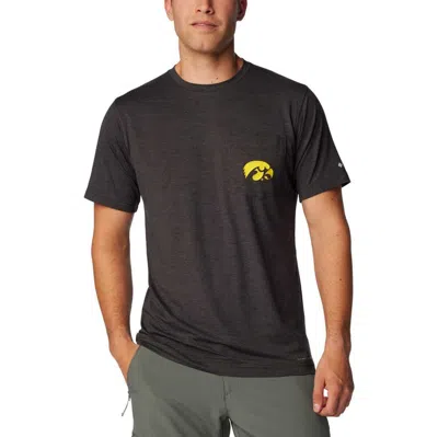 Columbia Black Iowa Hawkeyes Tech Trail Omni-wick T-shirt
