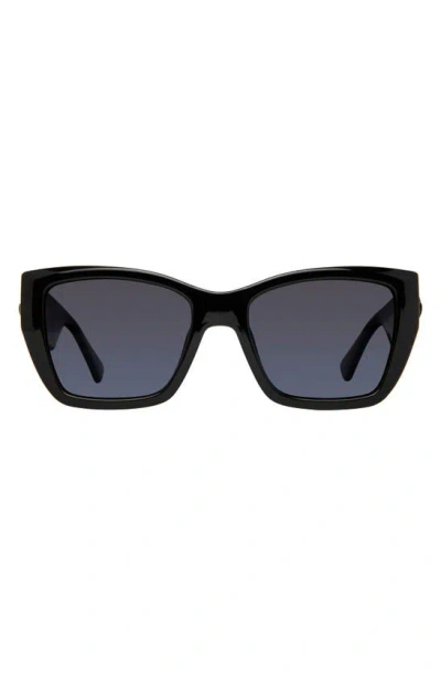 Kurt Geiger Kensington 54mm Gradient Rectangular Sunglasses In Z/dnublack/ Gray Gradie