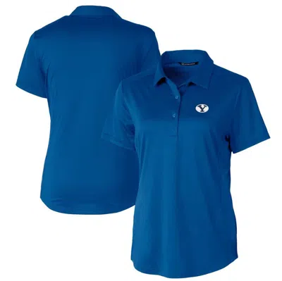 Cutter & Buck Royal Byu Cougars Prospect Textured Stretch Polo