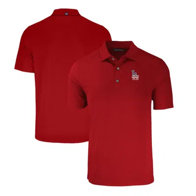 Cutter & Buck Red Los Angeles Dodgers Stars & Stripes Forge Eco Stretch Recycled Polo