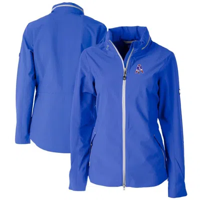 Cutter & Buck Blue New England Patriots Throwback Logo Vapor Full-zip Rain Jacket