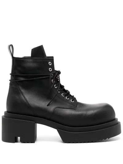 Rick Owens Low Army Bogun Boots In 09 Black