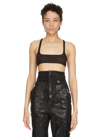 Rick Owens Sleeveless Cropped Top In 09 Black