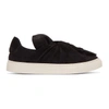 PORTS 1961 Black Suede Bow Slip-On Sneakers