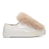 MR & MRS ITALY White & Pink Patent Fur Sneakers