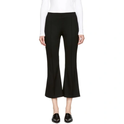 Rosetta Getty Cropped Flared Jersey Trousers In Black