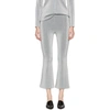 ROSETTA GETTY Silver Cropped Flared Trousers