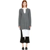 Rosetta Getty Oversized Ribbed Cashmere Turtleneck Poncho In Charcoal