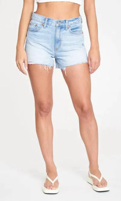 Daze Troublemaker High Waist Distressed Denim Cutoff Shorts In Multi