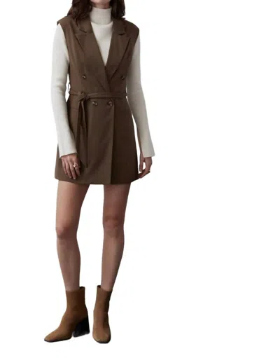 Crescent Women's Brooke Double-breasted Wrap Blazer Dress In Brown