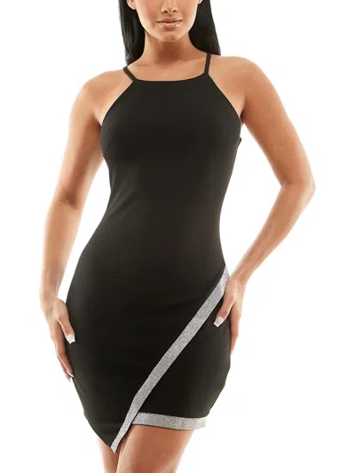 Bcx Juniors Womens Tight Mini Bodycon Dress In Black
