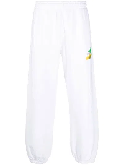 Off-white Man Pants White Size Xl Cotton In White Mult