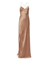 MICHELLE MASON Terracotta Wrap Gown,M9931TER