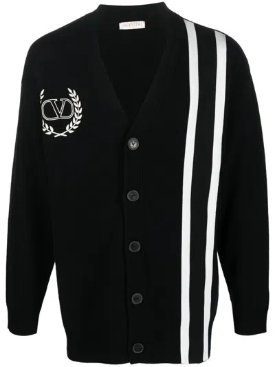 Valentino Vlogo Cardigan In Black