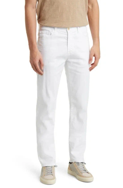 Ag Men's Everett Stretch Cotton-linne Straight-leg Jeans In White