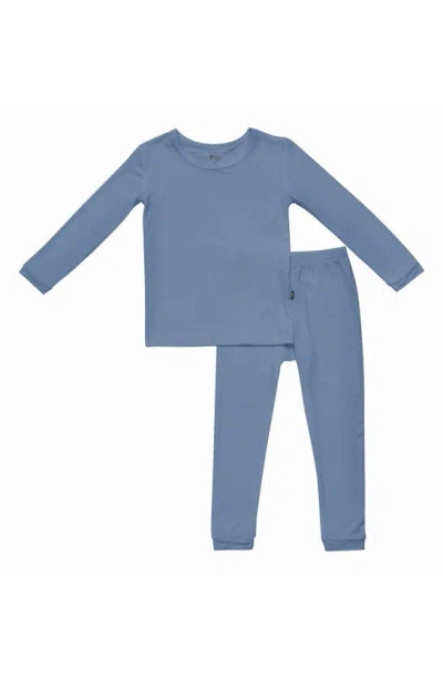 Kyte Baby Unisex Long Sleeve Pajama Top & Pants Set - Little Kid In Slate