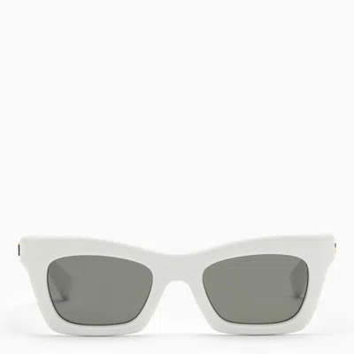 Gucci White Acetate Rectangular Sunglasses