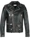 Saint Laurent Black Studded Leather Motorcycle Jacket
