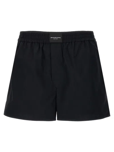 Alexander Wang T T By Alexander Wang 'classic Boxer' Shorts In Black