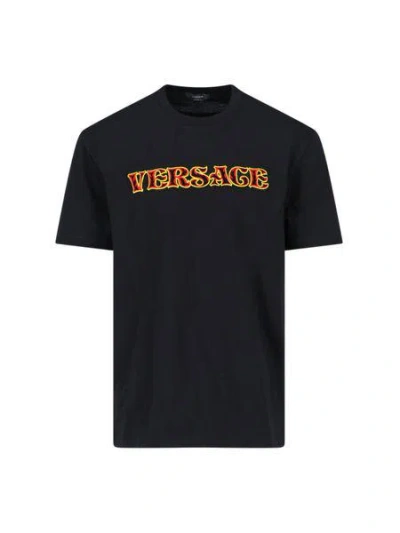 Versace T-shirt In Black